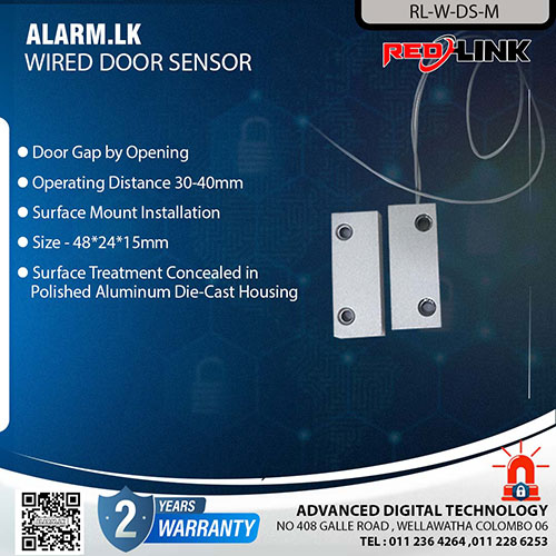 RL-W-DS-M - Alarm Accessories Metal Wired Door Sensor Model Colombo Srilanka