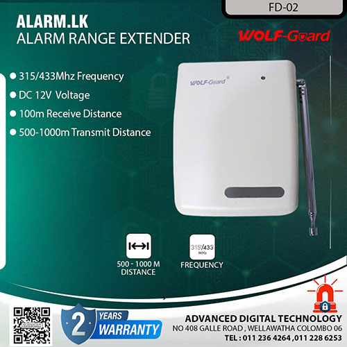 FD-02 - Wolf-Guard 433MHz Alarm Range Extender Colombo Srilanka