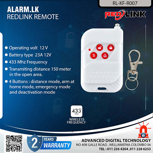 RL-KF-R007 - Redlink Alarm Remote Colombo Srilanka