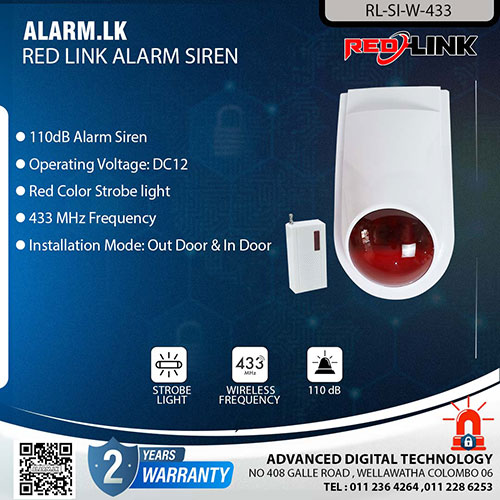 RL-SI-W-433 - Redlink Siren Alarm Accessories Colombo Srilanka